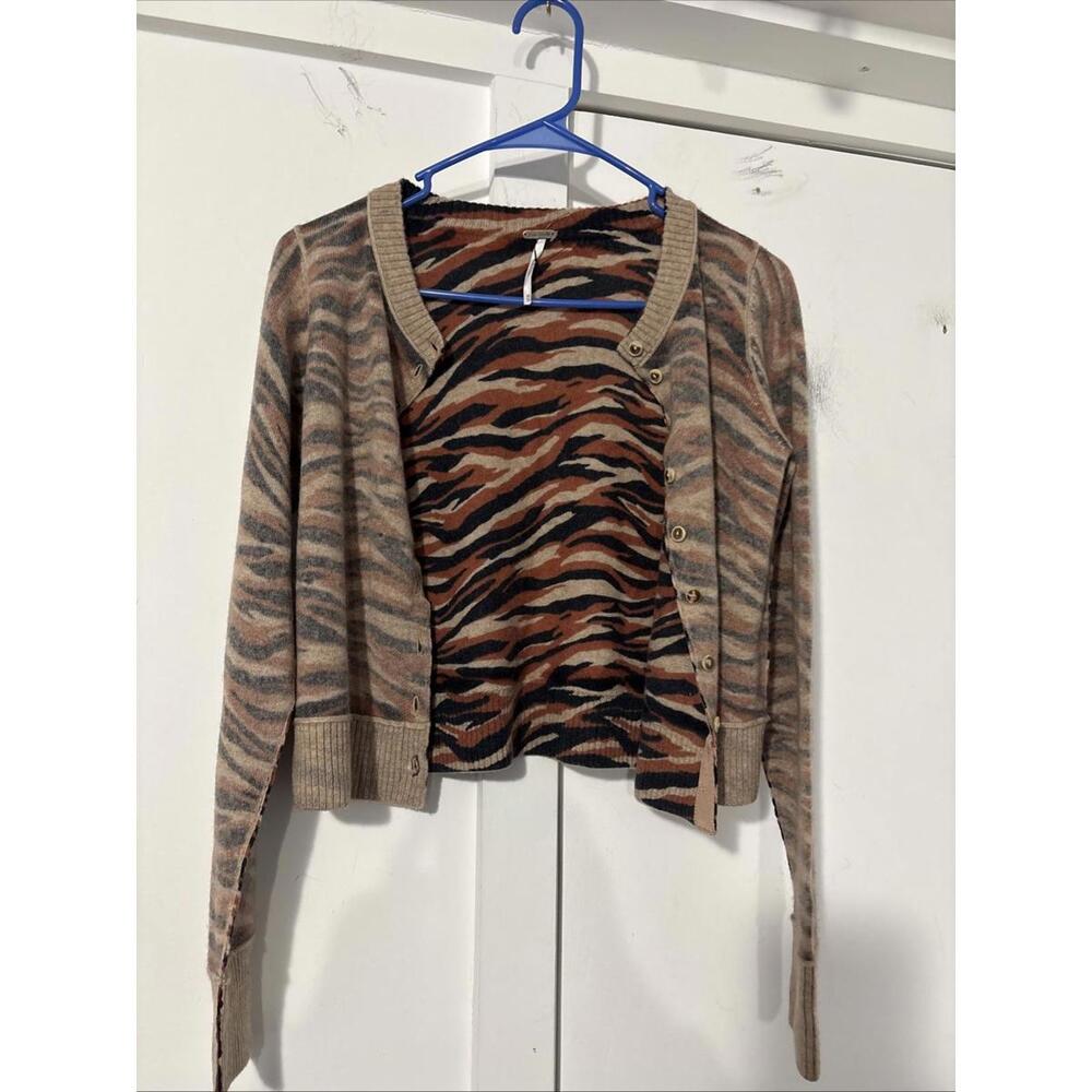 Free‎ People Nocturnal PatternedCashmere Blend Cardi NWOT Size XSCuban Condo